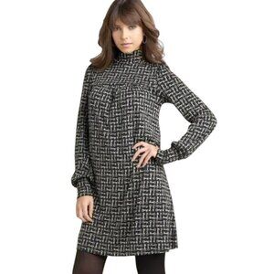 Juicy couture key print silk dress in champagne XL